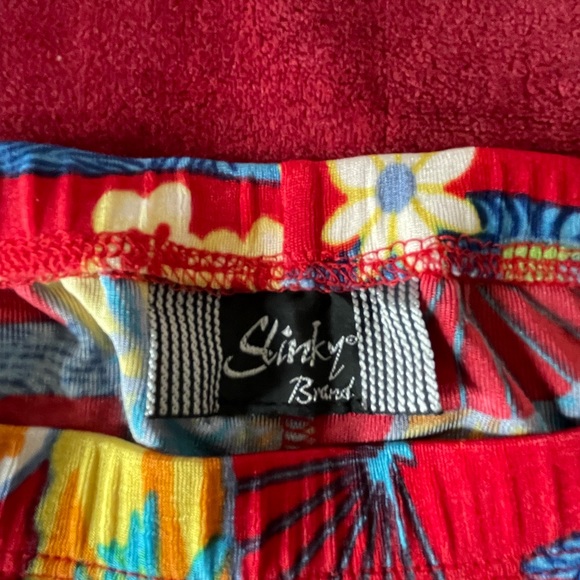 Slinky Brand red oriental floral print textured midi skirt - Picture 5 of 5